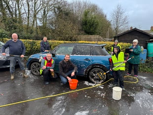 Many clean cars after car wash in aid of BBC Children in Need
