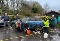 Many clean cars after car wash in aid of BBC Children in Need