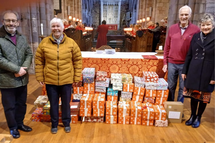 From left, Rev Matthew Tregenza, Pauline Staite, Garry Adams, Sheila Ralph
