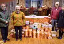 Crediton shoeboxes headed for Moldova blessed