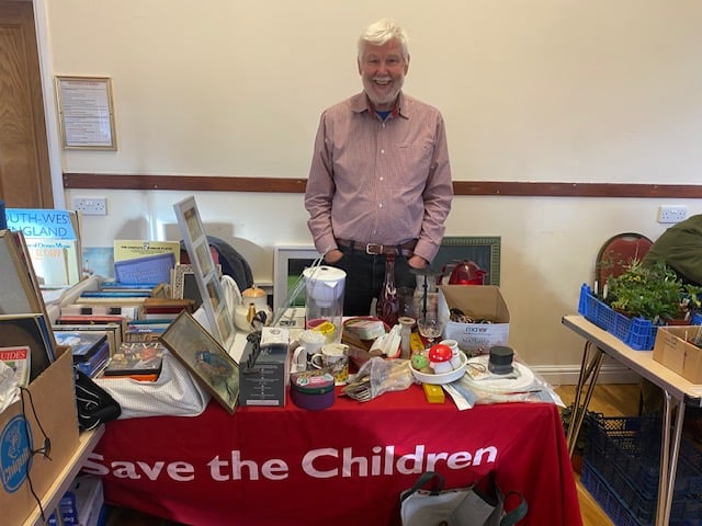 Terry Hadley with his Bric a Brac stall.