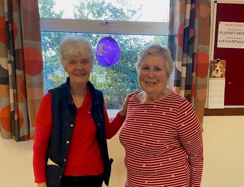 Jenny Berg and Jan Hadley at the Soup and Puds event.