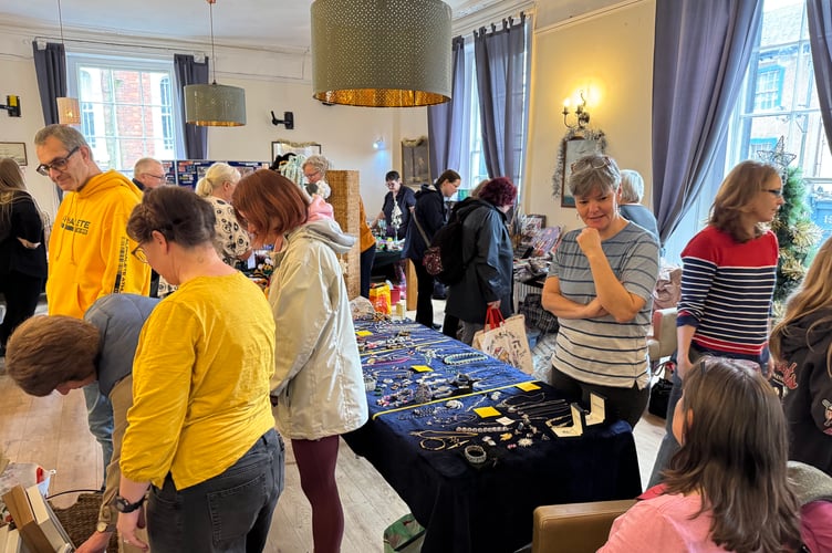 A busy scene at The Ship Christmas Craft Market.  AQ 7994
