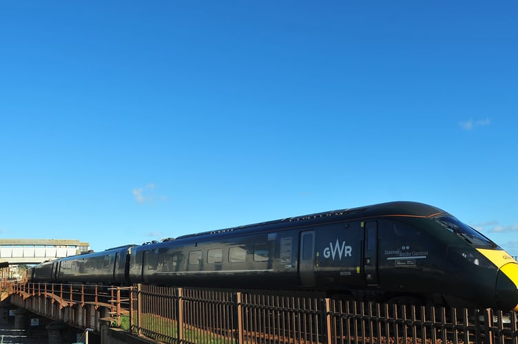 GWR train Dawlish Railway Station