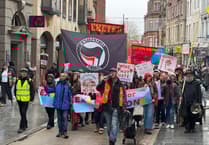 1,000 took part in protest and counter protest in Exeter