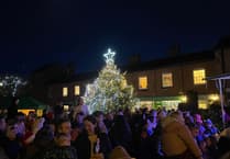 Christmas lights switched on in Crediton