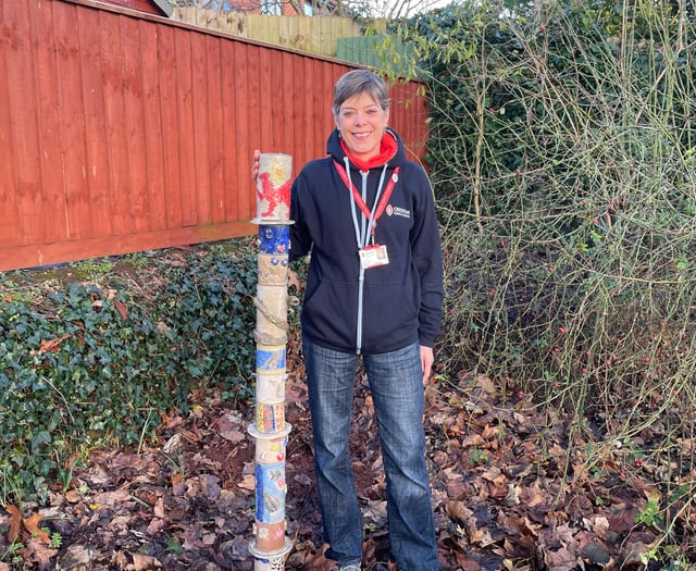 Totem pole erected in Crediton park