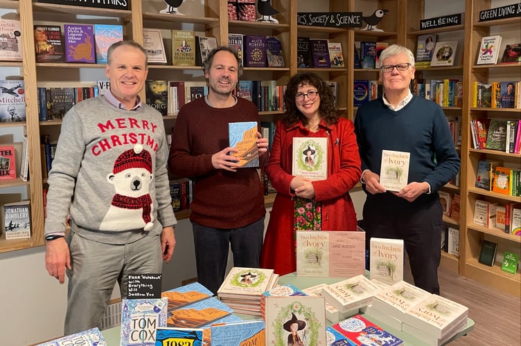 From left, Dominic Myers of The Bookery, authors Tom Cox, Claire Barker and Malcolm Day