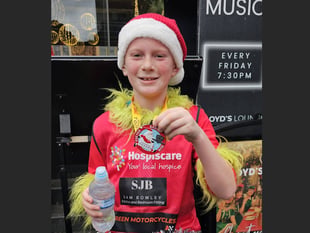 Harry ran Santa Run in memory of his grandad
