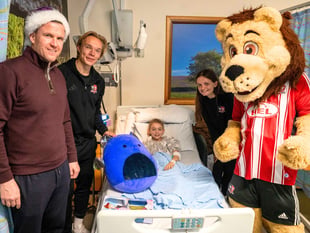 Footballers take time out to spread festive cheer at RD&E
