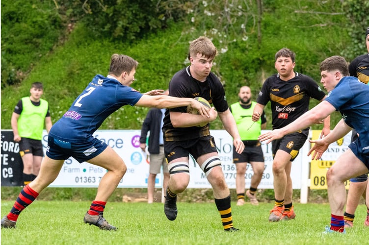 Joe Crocker powering through the defence during a previous 3rd XV match