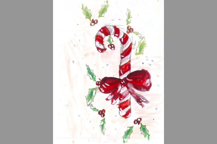 Hope's winning Christmas Card design.