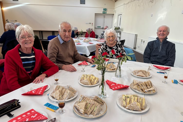Guests at the Crediton Rotary Senior Citizens Christmas Tea Party. AQ 0510