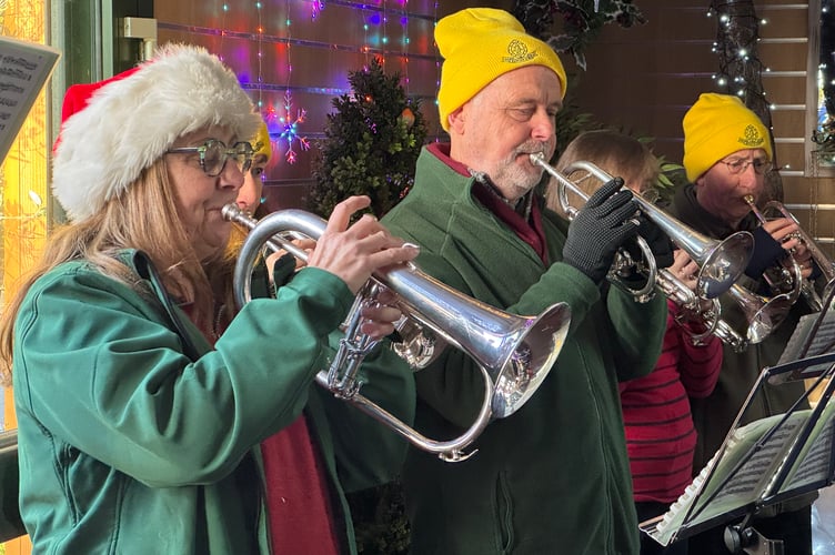 Crediton Town Band members in action. AQ 0486