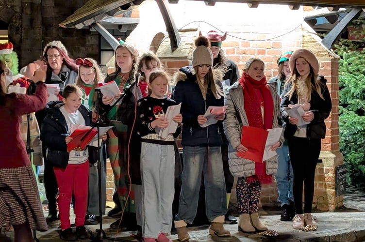 Young ANTS sang in North Tawton Town Square.