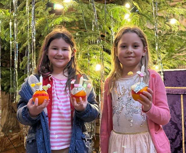Lovely Christingle service held in Crediton Parish Church
