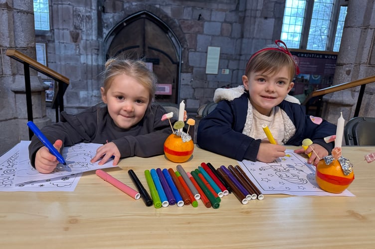 Colouring time after making their Christingles for these two youngsters.  AQ 0648
