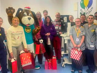 Gifts for children in hospital from leisure centre staff and users