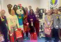 Gifts for children in hospital from leisure centre staff and users