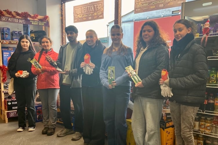 With some of the items donated from CMC Eakers.
