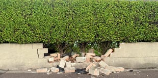 Appeal after vehicle hit wall in Crediton
