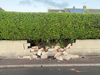 Appeal after vehicle hit wall in Crediton
