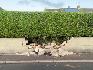 Appeal after vehicle hit wall in Crediton
