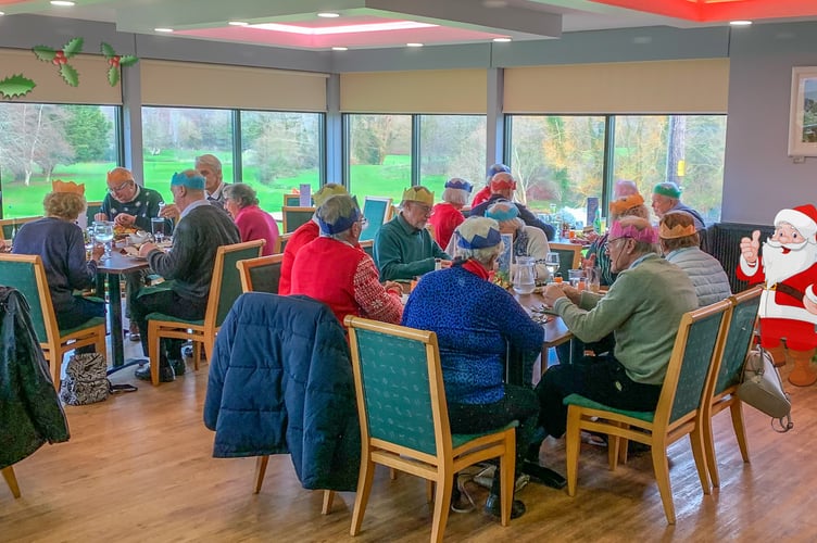 During the Ladies Section 'Nine and Dine' Christmas Lunch.
