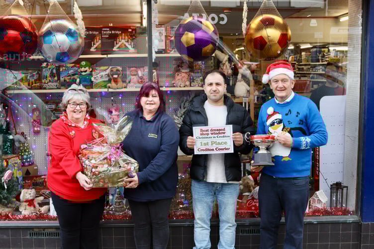 Adams Home Hardware won the competition. From left, Hazel Evely, Jan Tucker, Mustafa Khan, Alan Quick