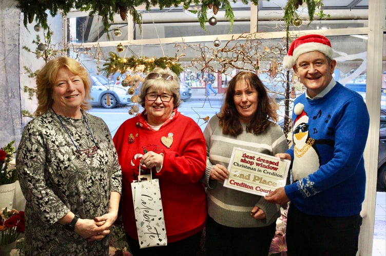 Florist Bud2Blooms came second. From left, Libby Banks, Hazel Evely, Gwyneth Emanuel, Alan Quick