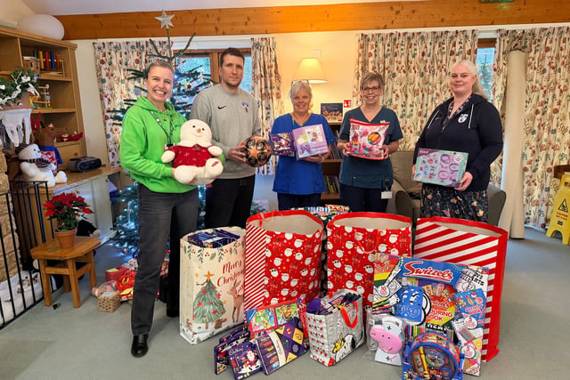 Devon footballers bring joy with Christmas toy appeal