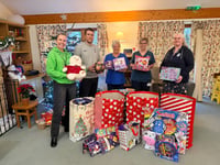 Devon footballers bring joy with Christmas toy appeal