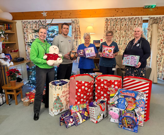 Devon footballers bring joy with Christmas toy appeal