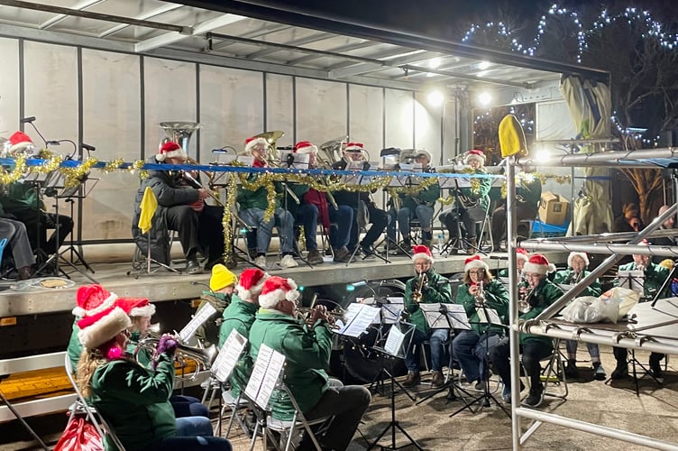 23 December 2025 Crediton Town Band Carols in the Square Crediton Town Band played a variety of carols (Will Goddard, Crediton Courier)