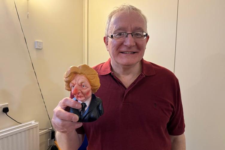 Spitting Image impressionist Steve Nallon shared extracts from his book Steve Nallon’s Ghost Stories in Crediton.  AQ 0405
