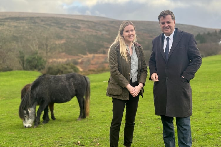 Mel Stride MP with Sophie Herd from the National Farmers’ Union.