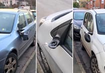 Cars vandalised after dark on Crediton road