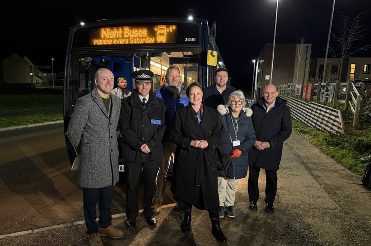 PCC Alison Hernandez with key night bus partners