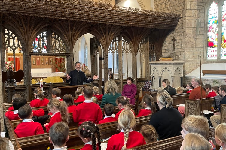 During the service at St Thomas of Canterbury Church, Lapford