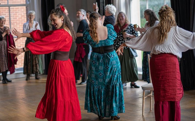 During Exeter Opera Group 'Carmen' performance on November 8, 2025 at Exeter Castle.