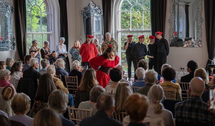 During Exeter Opera Group 'Carmen' performance on November 8, 2025 at Exeter Castle.