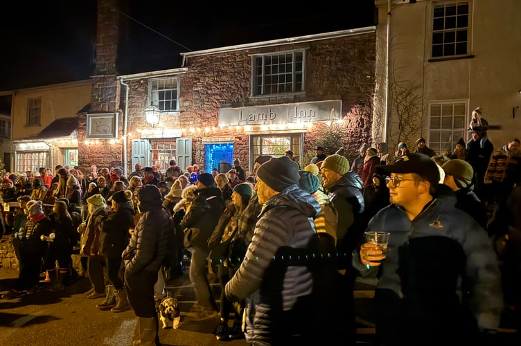 Some of the crowd watching proceedings in Sandford Square. AQ 2196