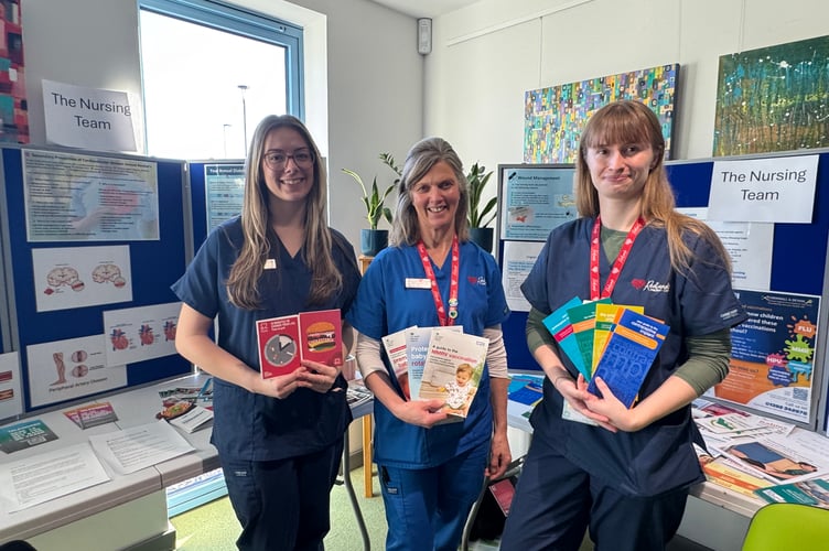 From the Nursing Team at Redlands Open Day were, from left, Practice Nurse Leah, Practice Nurse Associate Sally and Practice Nurse Chelsea.  AQ 1993

