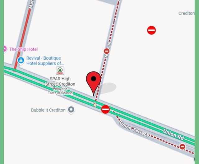 Crediton traffic lights failure
