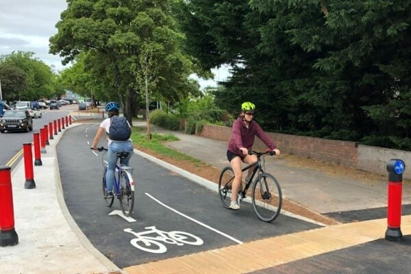 Devon County Council’s vision of how the cycle route between Crediton and Exeter could look