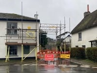 Road closure put in place in Thorverton after property wall collapse
