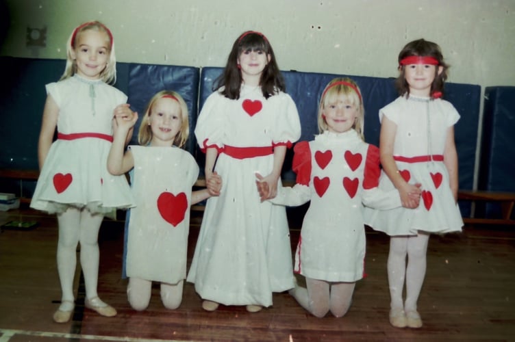 One of the groups of children who took part in Catherine Holland's 'Alice' in October 2004. DSC02788
