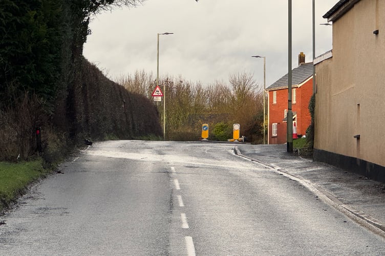 Exhibition Road in Crediton has re-opened after a burst water main and repairs closed the road. AQ 2906