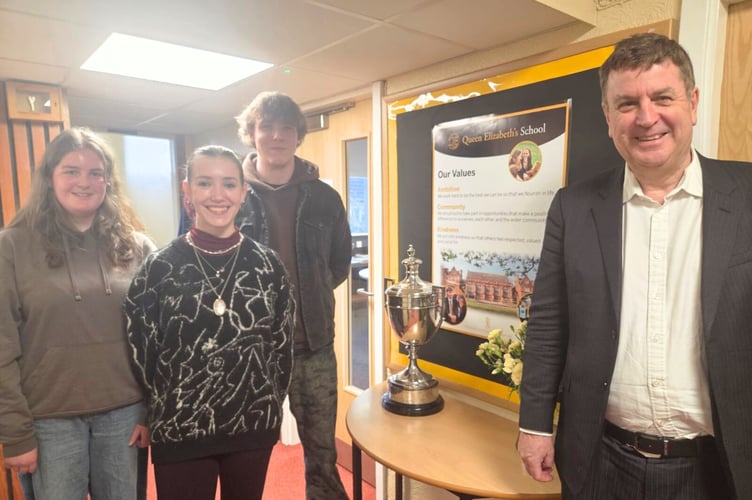 Sir Mel with Isabel, Ella, Willem from the Jesus Christ Superstar team