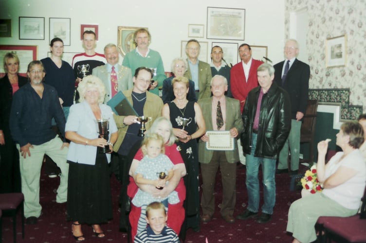 Floral Crediton garden winners with mayor Charlie Haydon in September 2004. DSC02232